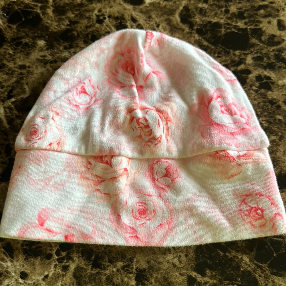 Floral baby hat